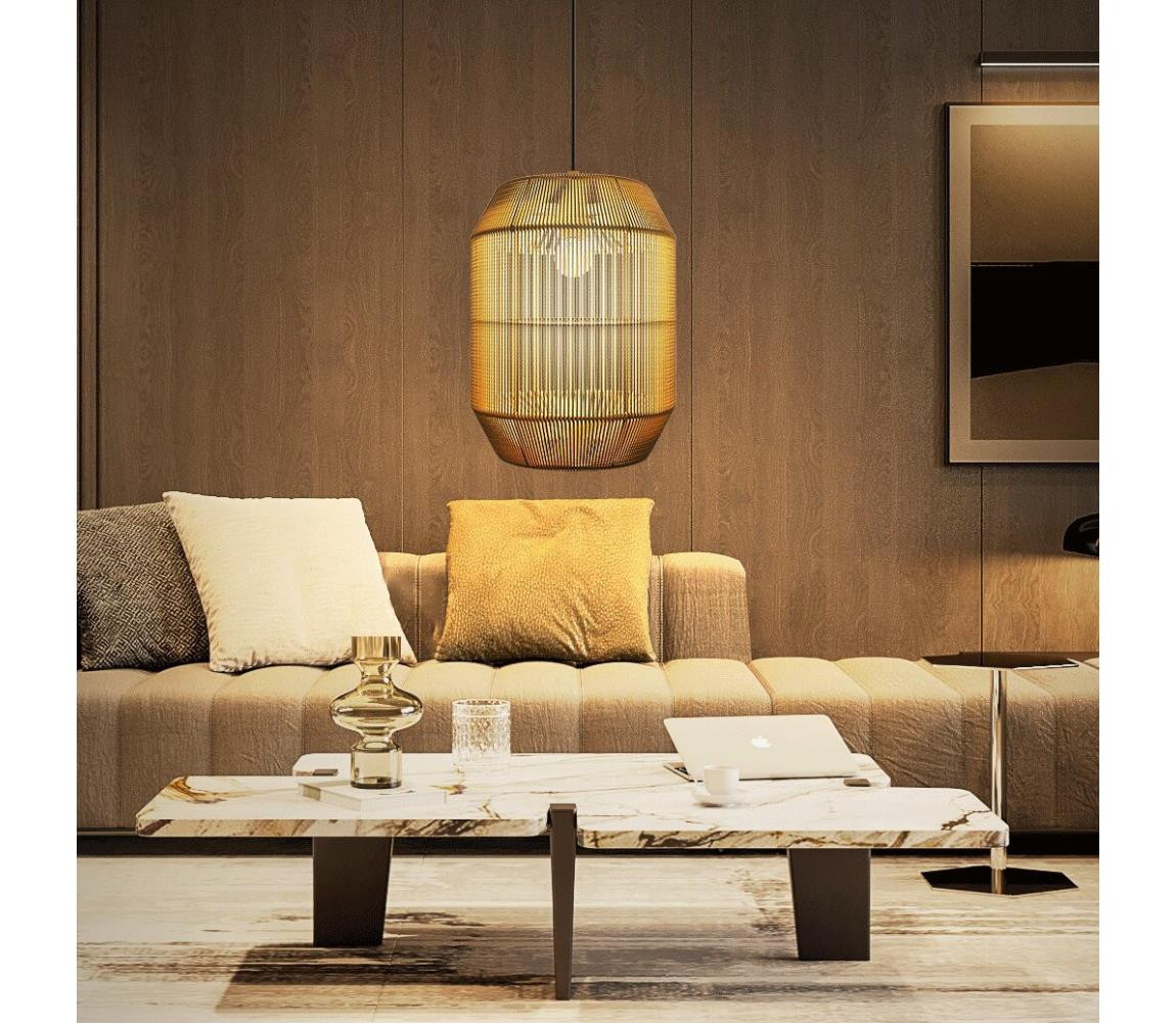 B.V.  - Lustr na lanku 1xE27/60W/230V béžová