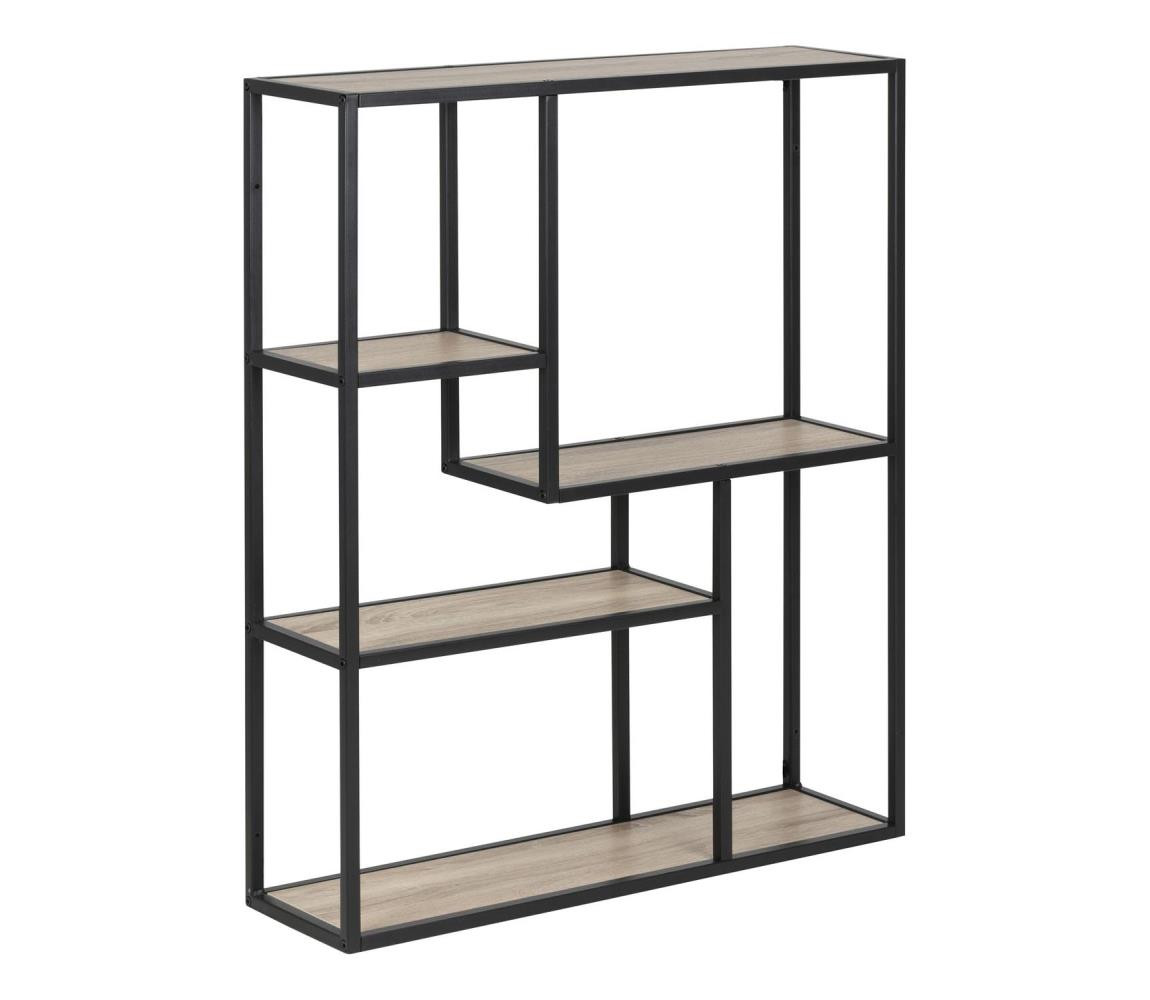 Actona Nástěnná police SARON dub sonoma/černá