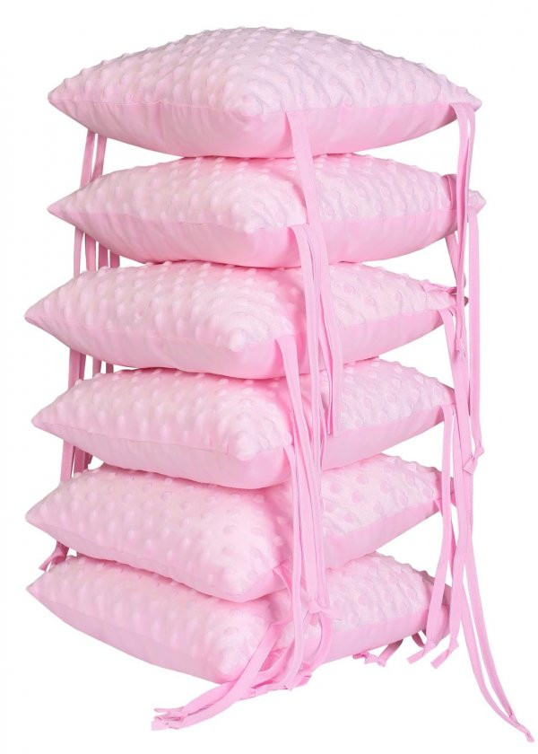 DB Polštářkový mantinel - 6ks růžová