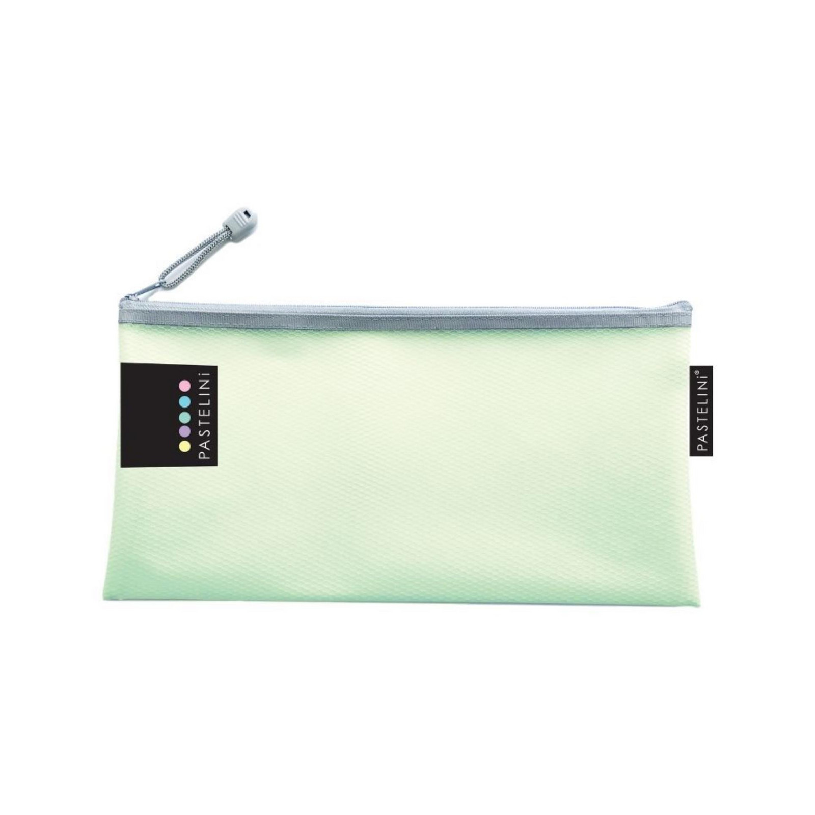 Síťovaná zipová obálka Pastelini - DL, zelená