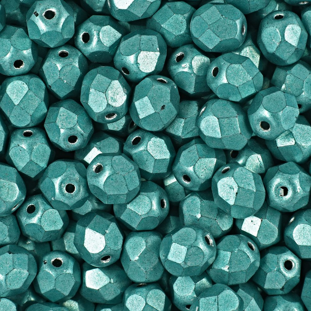 Manumi české broušené korálky 6mm Saturated Metallic Island Paradise - 150 ks