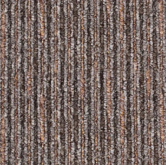 Metrážový koberec Lines 93 tmavě hnědý