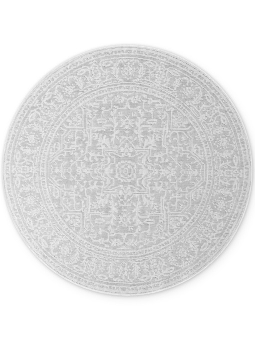 Oboustranný koberec Duet Kona bílý / šedý kruh