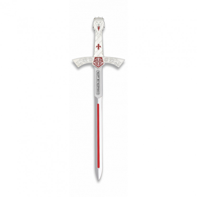 Model meče Tole 10 Corazon de León 17,5 cm - stříbrný-červený