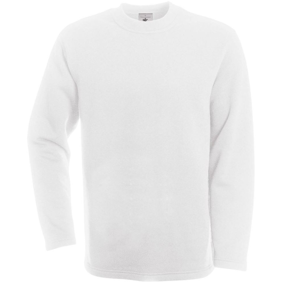 Pánská mikina B&C Open Hem - bílá, XXL