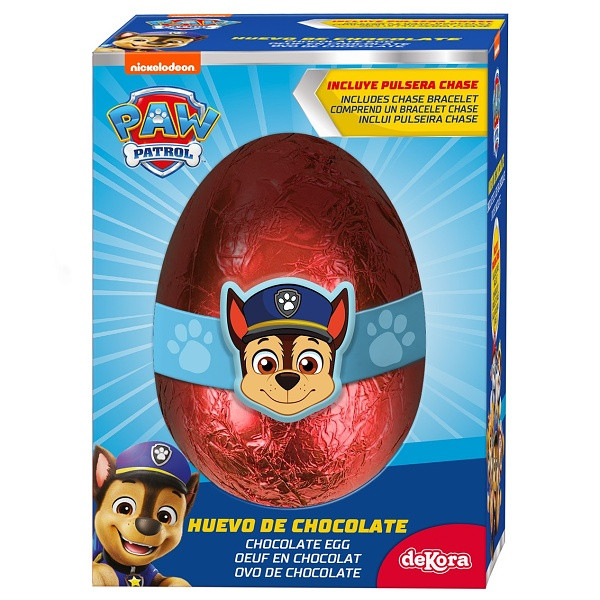 Čokoládové vajíčko Chase Paw Patrol s náramkem 55 g