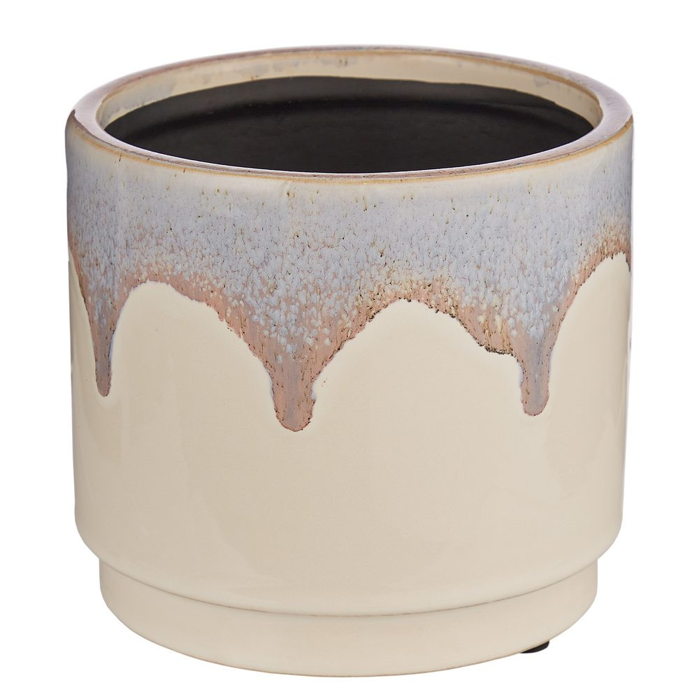 PAINTED Květináč 15 cm - krémová