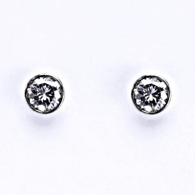 Stříbrné náušnice na šroubek s lavendrem NŠ 1052 L