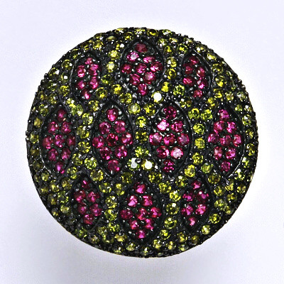 Stříbrný prsten s barevnými zirkony,prsten ze stříbra,váha 13,72 g