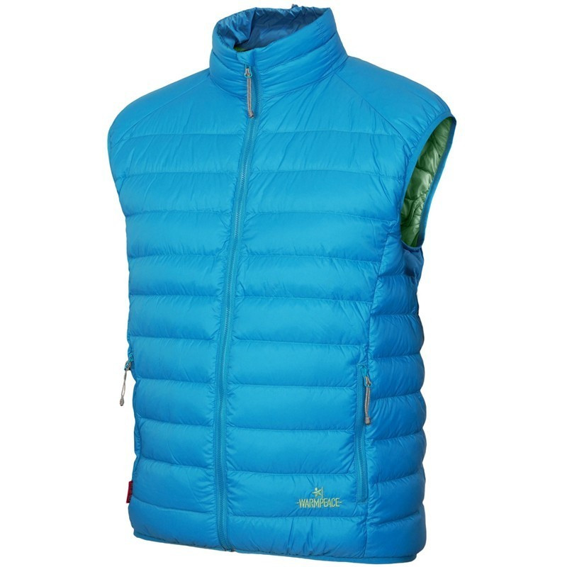 Warmpeace Pánská ultralehká péřová vesta Warmpeace Drake Winter blue