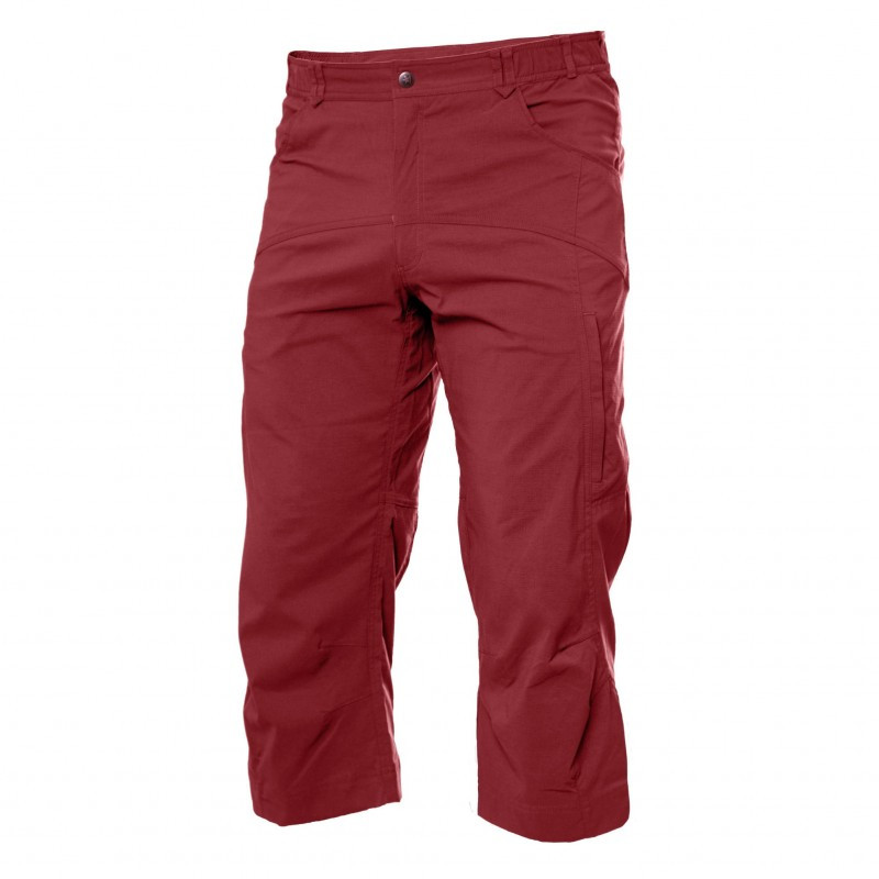 Warmpeace Pánské lehké tříčtvrteční kalhoty Warmpeace Boulder Brick red