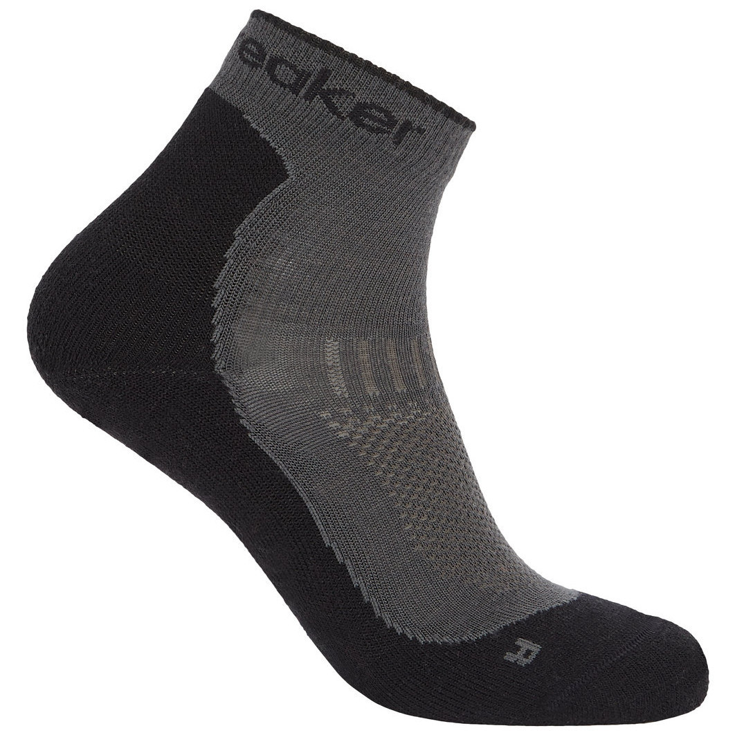 Dámské ponožky Icebreaker W Mer Hike+ Light Mini Velikost ponožek: 38-40 / Barva: šedá/černá