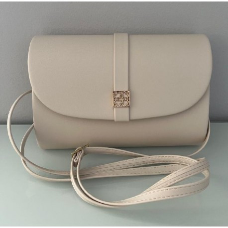 Béžové elegantní psaníčko, Barva Béžová L&S Fashion 0090035