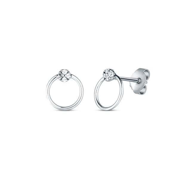 Náušnice se syntetickými kameny 336-012-162326 0.55g