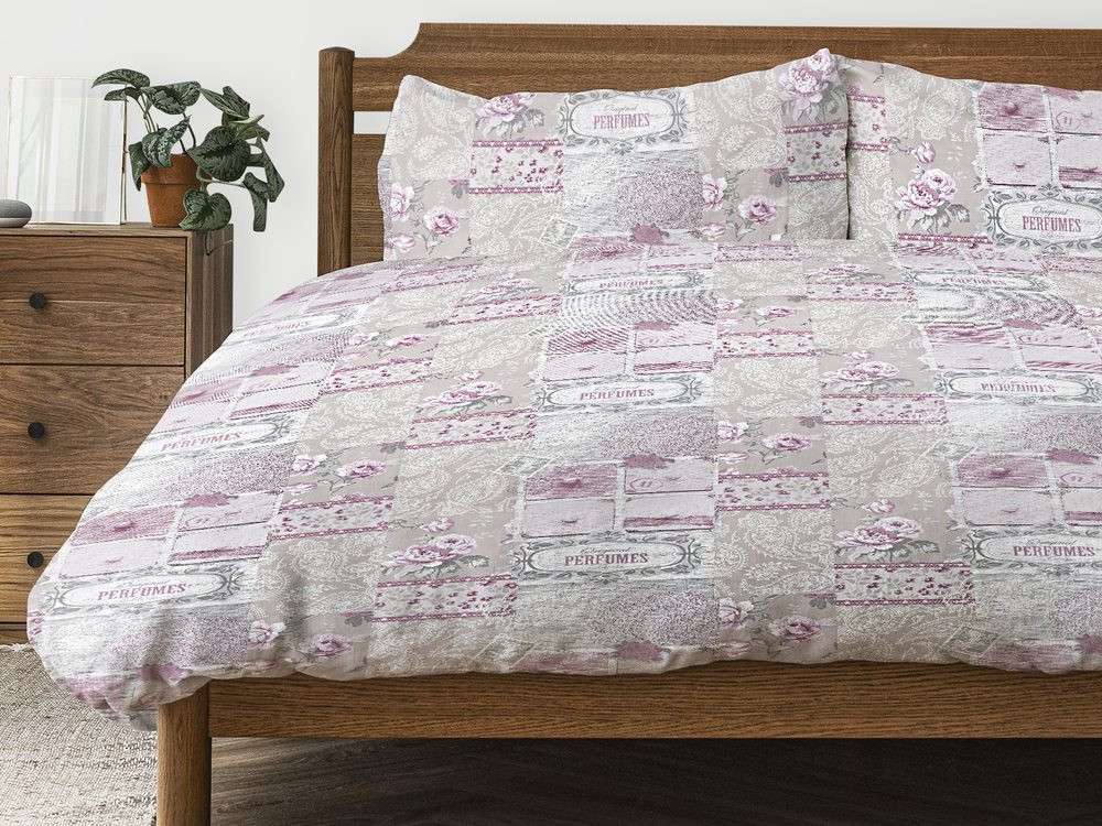 Gipetex Natural Dream Italské povlečení 100% bavlna Chic Rosa - 140x200 / 70x90 cm