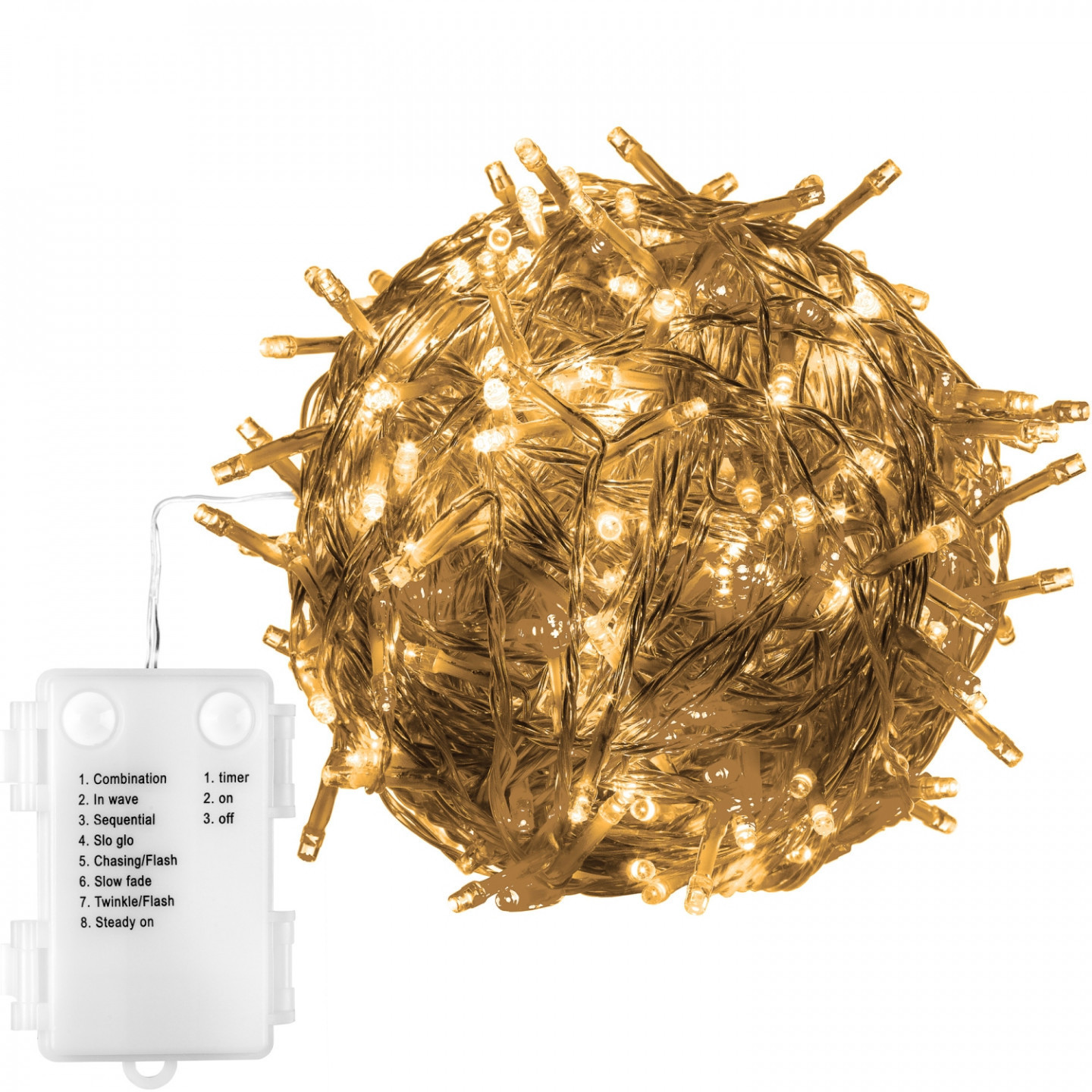 Goleto Vánoční LED osvětlení 10 m 100 LED | teplá bílá