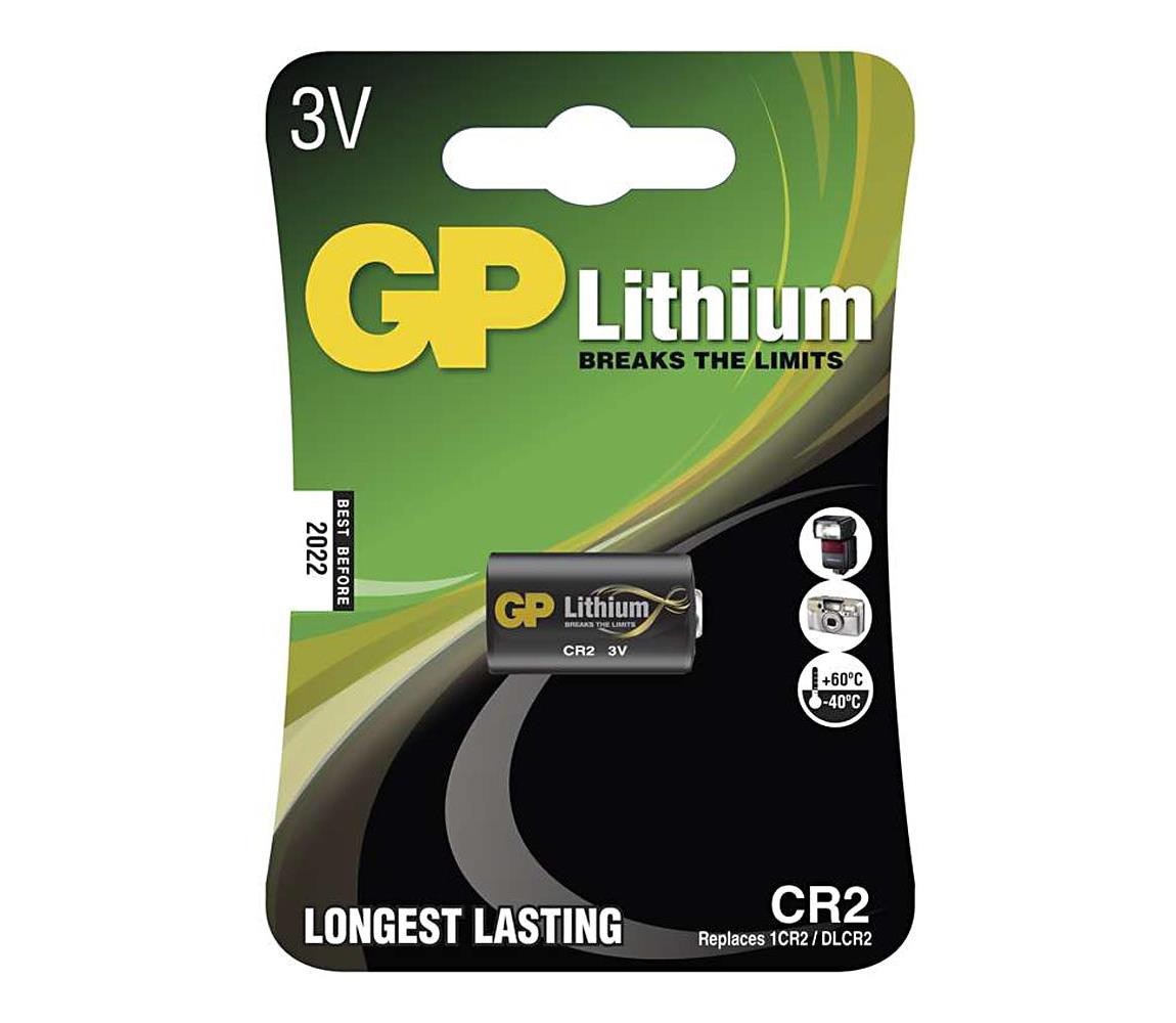 Lithiová baterie CR2 GP LITHIUM 3V/800 mAh