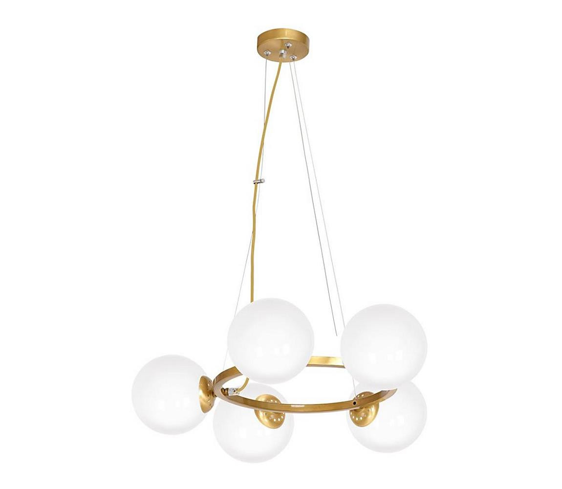 Lustr na lanku VIENNA 5xE14/40W/230V zlatá