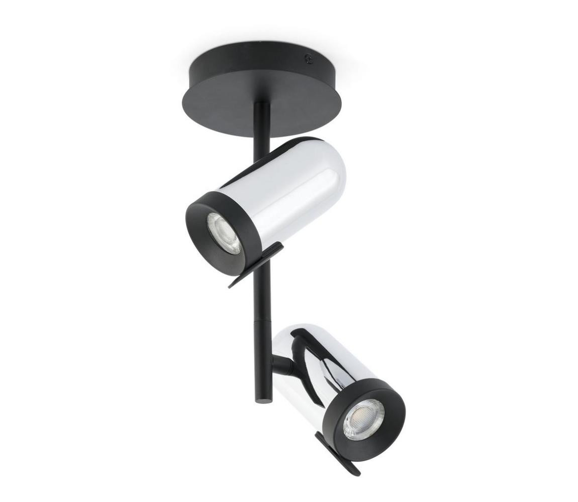 FARO Barcelona Faro 43534 - Bodové svítidlo ORLEANS 2xGU10/8W/230V stříbrná/černá