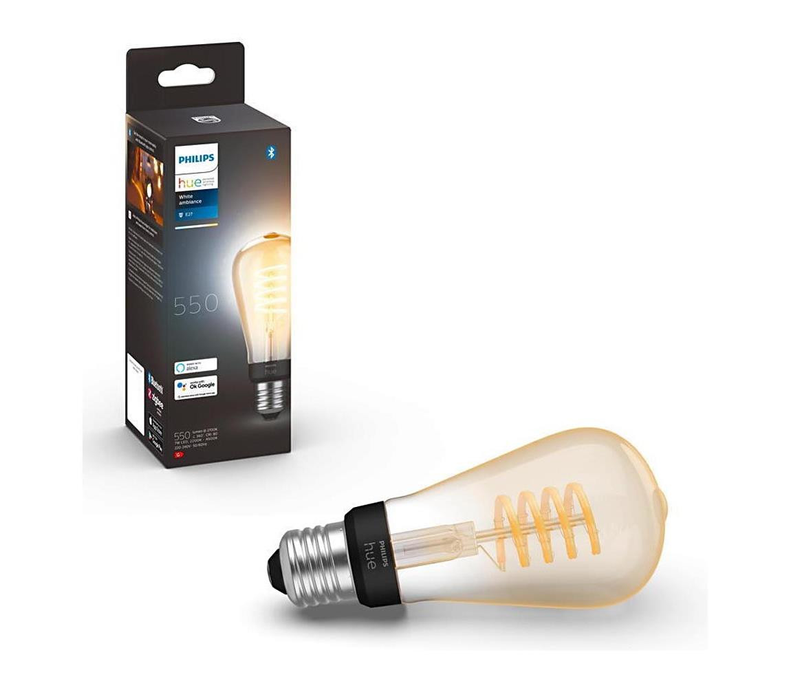 Philips LED Stmívatelná žárovka Philips Hue WHITE AMBIANCE ST64 E27/7W/230V 2200-4500K