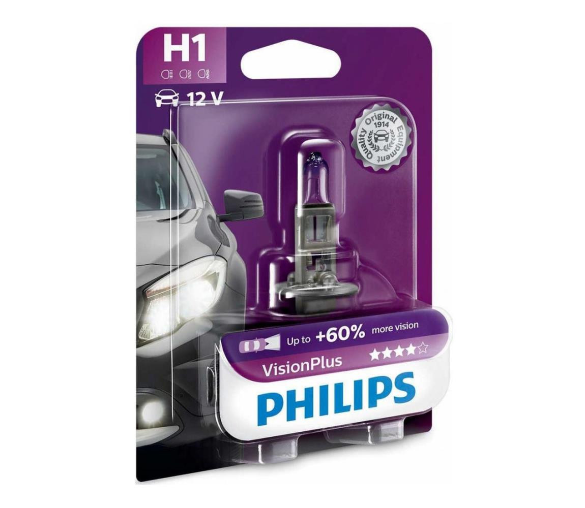 Philips Autožárovka Philips VISION PLUS 12258VPB1 H1 P14,5s/55W/12V 3250K
