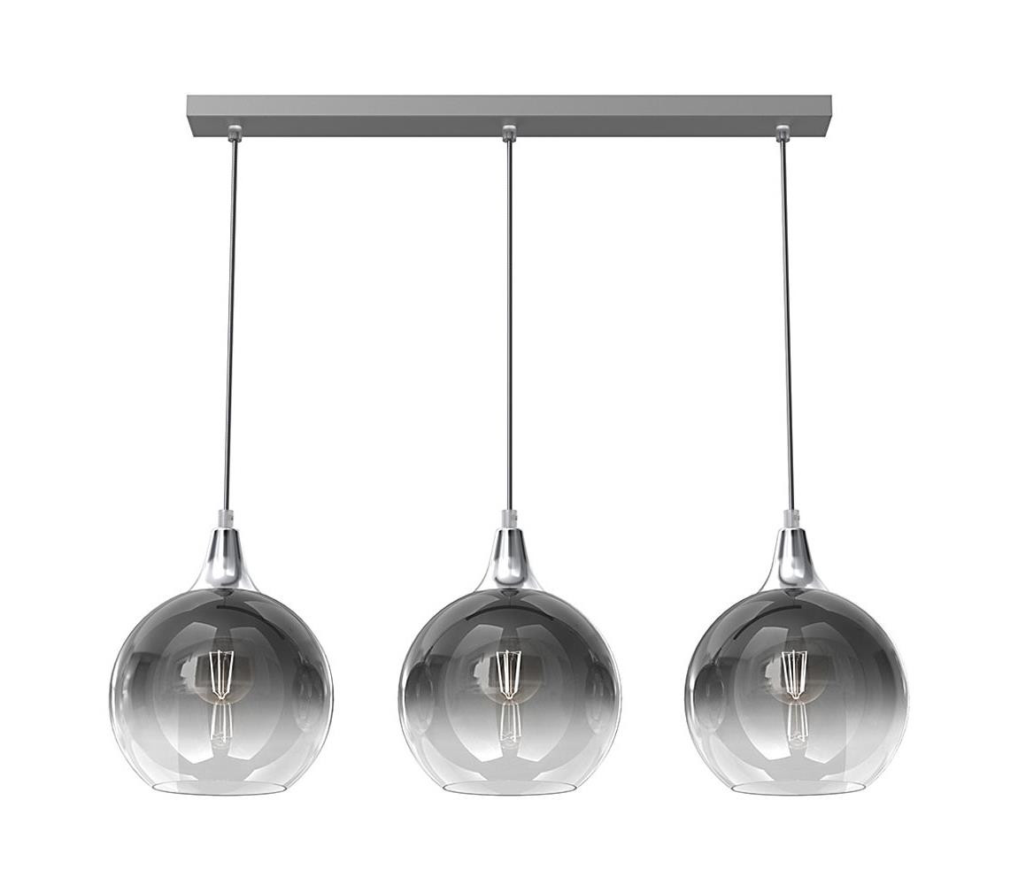 Lustr na lanku MONTE 3xE27/60W/230V pr. 20 cm matný chrom