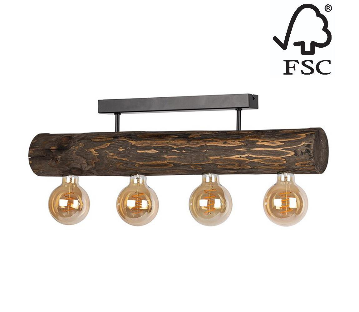 DO6997456 - Přisazený lustr TRABO 4xE27/60W/230V borovice