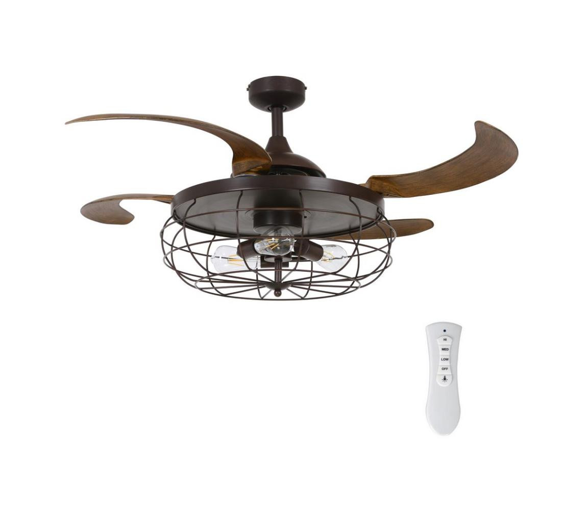 Fanaway FANAWAY 212921 - LED Stropní látor INDUSTRI 3xE27/4W/230V hnědá + DO