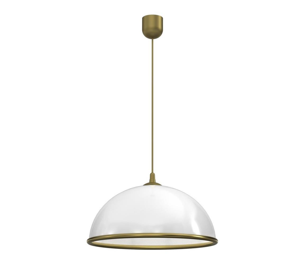 Lustr na lanku KITCHEN 1xE27/15W/230V bílá/zlatá