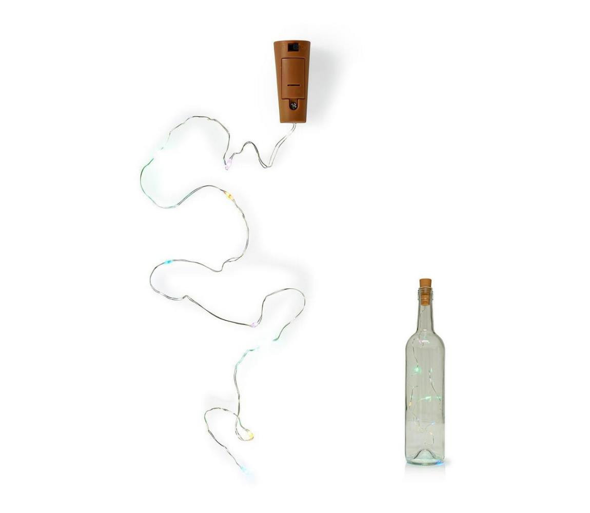 AX5210010 - LED Dekorační řetěz se zátkou do láhve 8xLED/3xLR44 IP44 0,798m