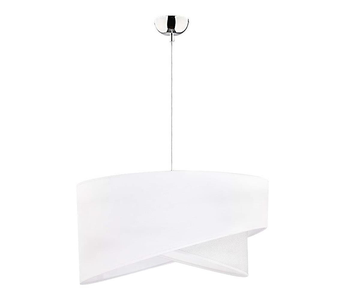 - Lustr na lanku CELLO 1xE27/40W/230V pr. 45 cm bílá/stříbrná