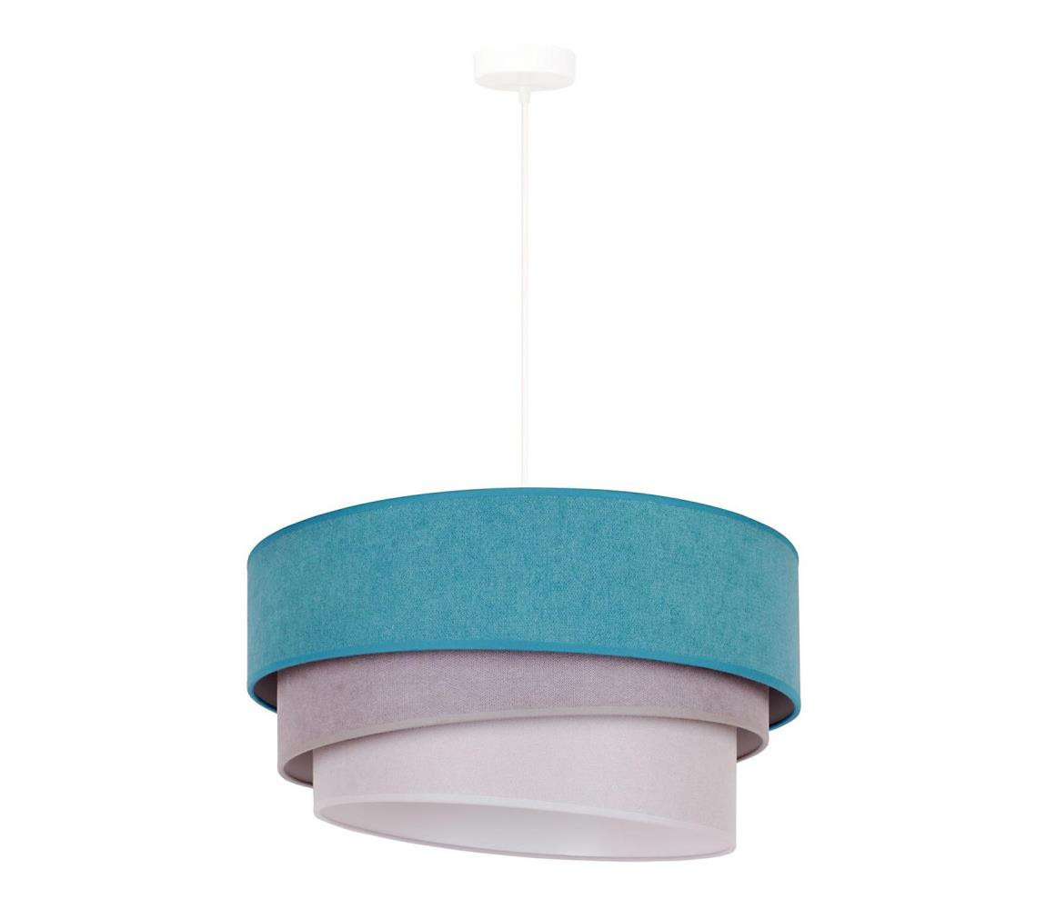 - Lustr na lanku TRIO 1xE27/15W/230V pr. 45 cm tyrkysová/šedá/bílá