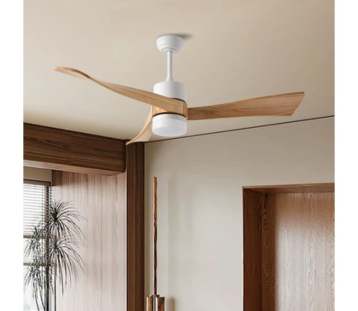 ZE ZE - LED Stropní látor NATURITO LED/18W/230V Wi-Fi Tuya bílá/dub + DO