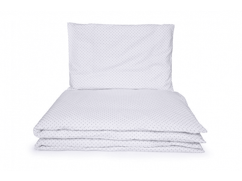 Maceshka Povlečení Basic šedý puntík v bílé