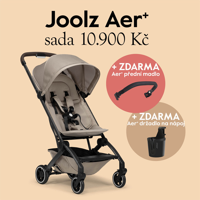 Joolz AER+ kočárek | Sandy taupe l SADA madlo a držadlo na nápoj