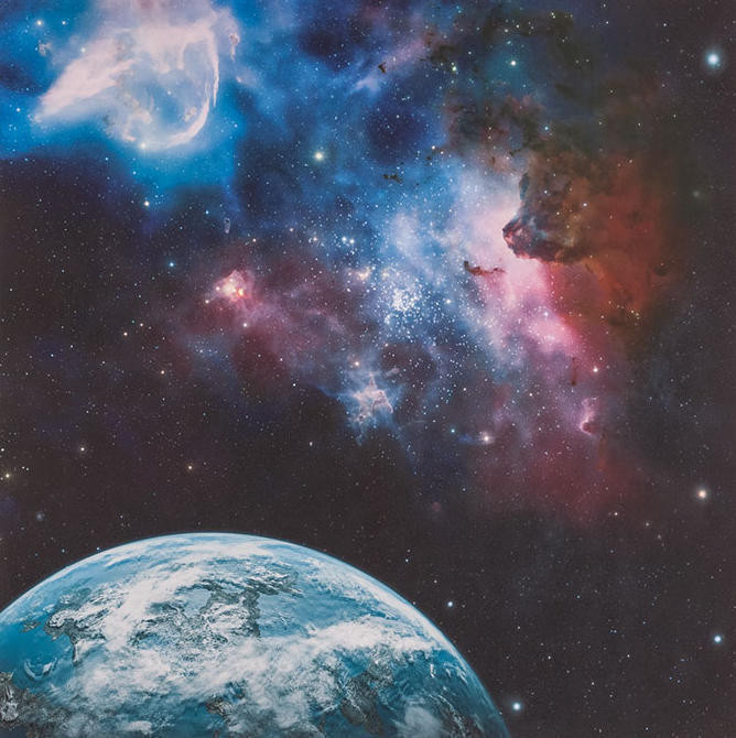 Gamemat.eu Herní podložka 3'x3' (91,5 x 91,5 cm) - různé motivy Barva: Galaxy 1