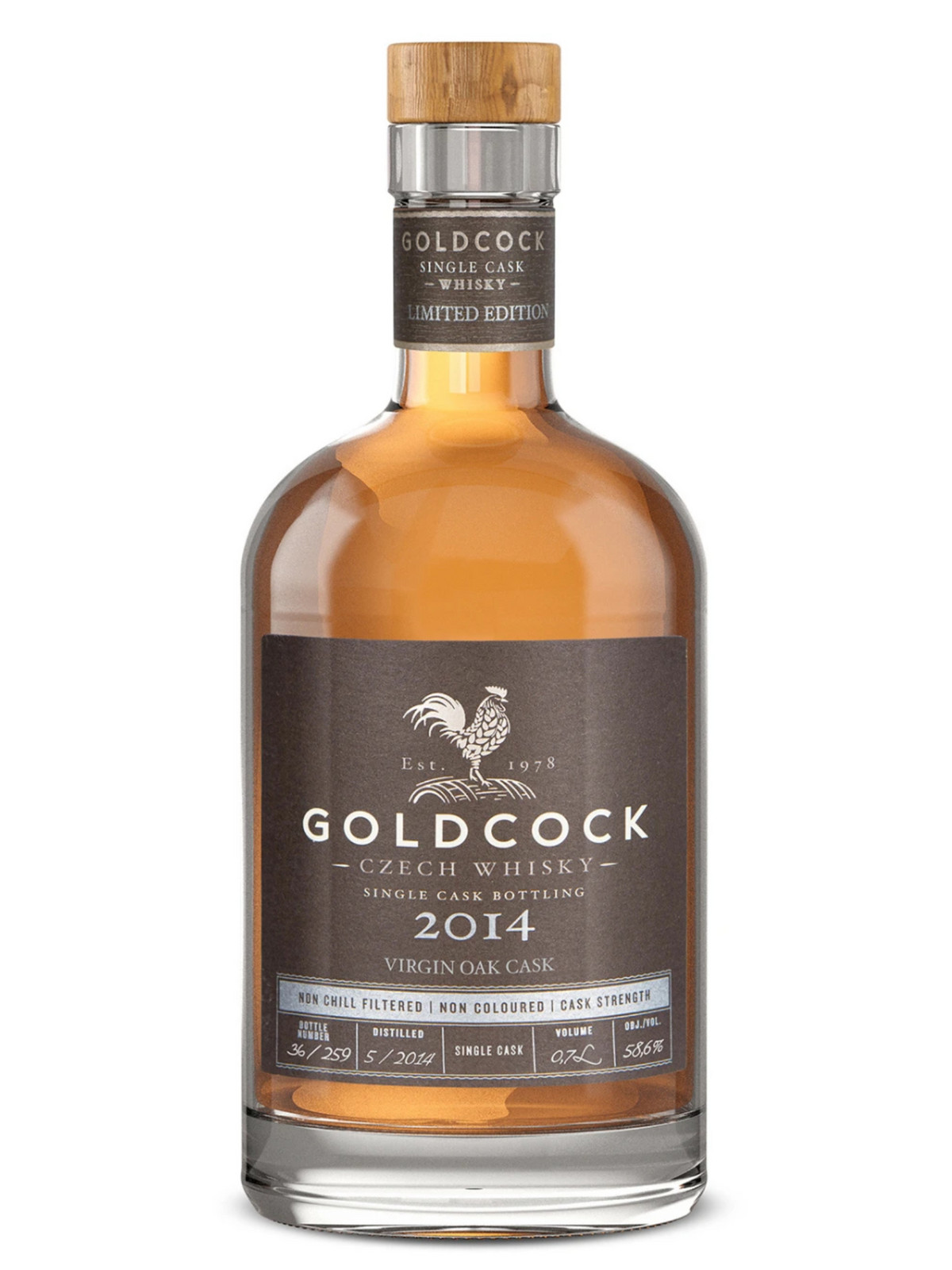 GOLDCOCK Whisky GOLDCOCK 2014 Virgin Oak Cask 58,6% 0,7l