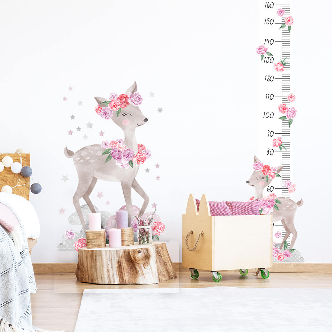 Pastelowe Love Pastelowe Love® samolepka na zeď metr růžový srnec