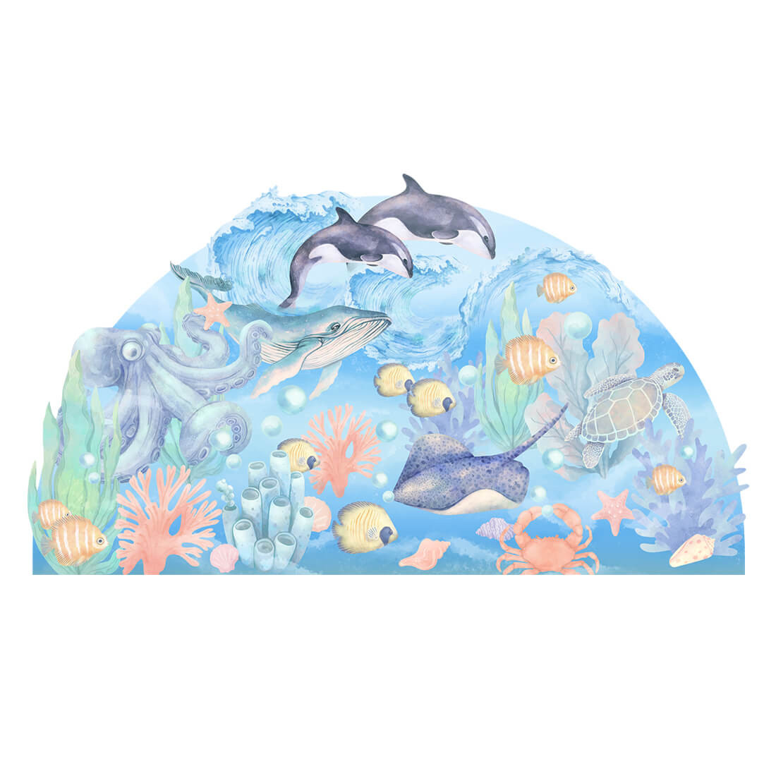 Pastelowe Love Pastelowe Love® samolepka na zeď oceán