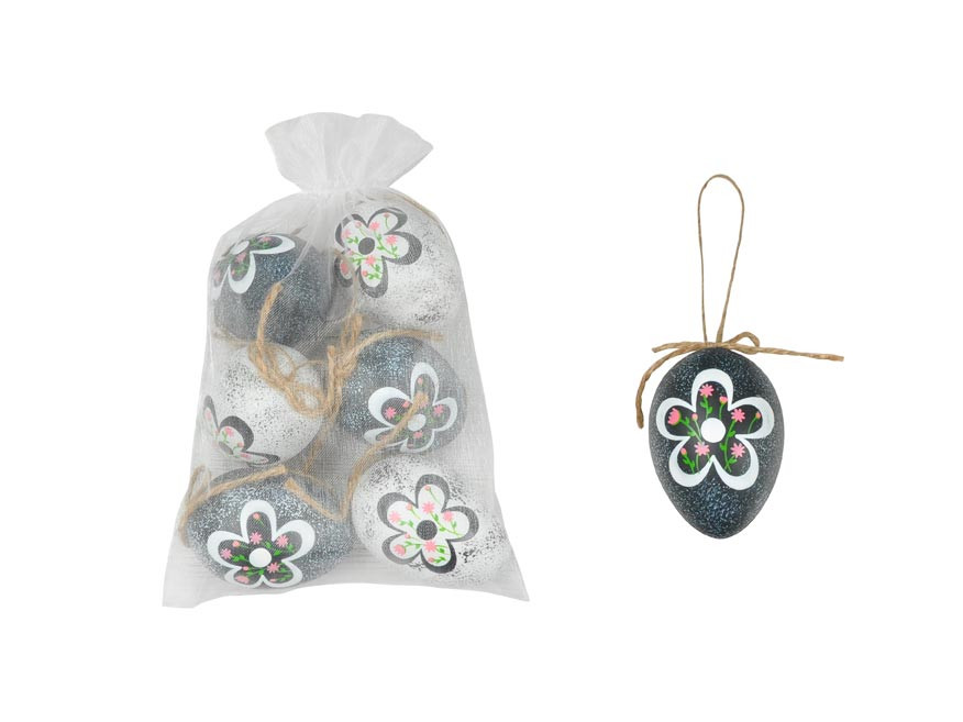 MFP MFP, vajíčka plastová 6 cm, Velikonoce, mix motivů, 6 ks Motiv: Číslo 1