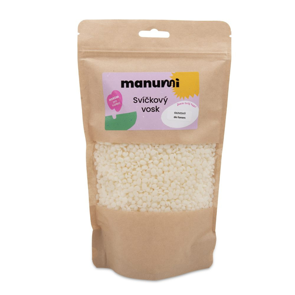 Manumi olivový vosk na svíčky z forem - 1 balení