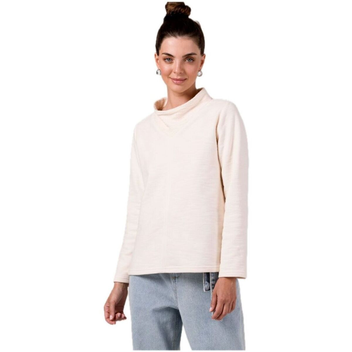 Bewear  Dámská mikina bez zapínání Trevriraunt B268 vanilková  Žlutá