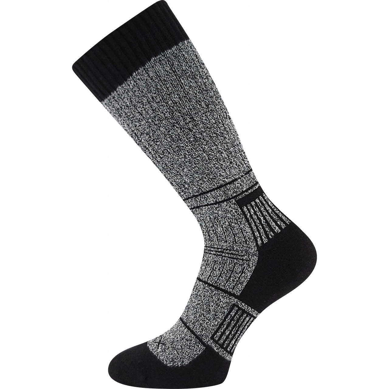 Ponožky unisex silné Voxx Carpatia - šedé-černé, 39-42