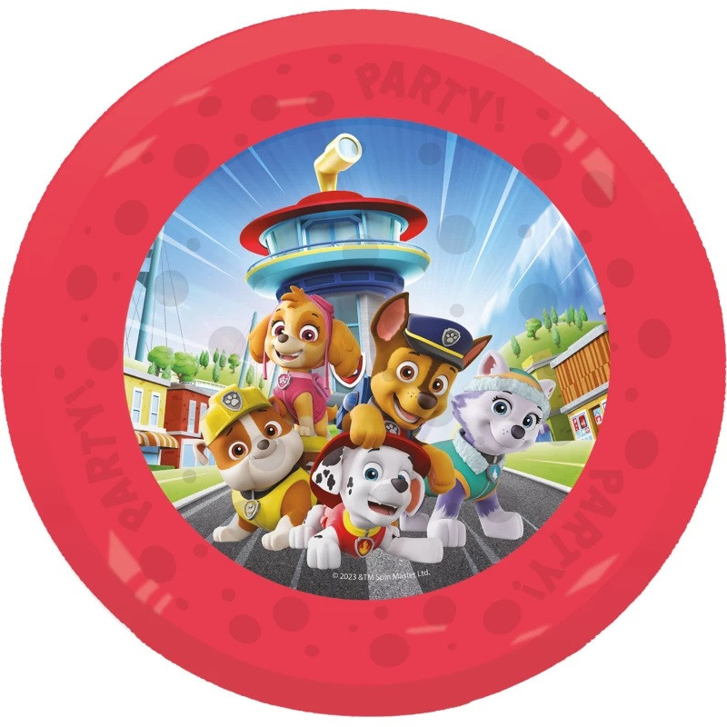 Talířek plastový opakovaně použitelný Tlapková patrola 21cm 4ks