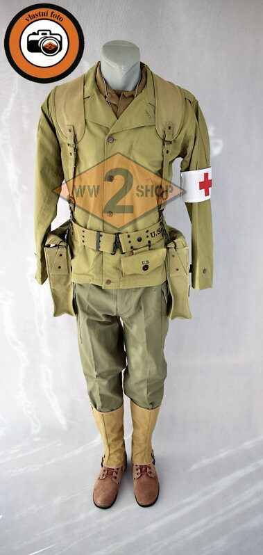 US medic- HBT, M41, velikost blůzy M41 velikost 36, velikost kalhot HBT velikost 28, velikost košile M37 velikost S