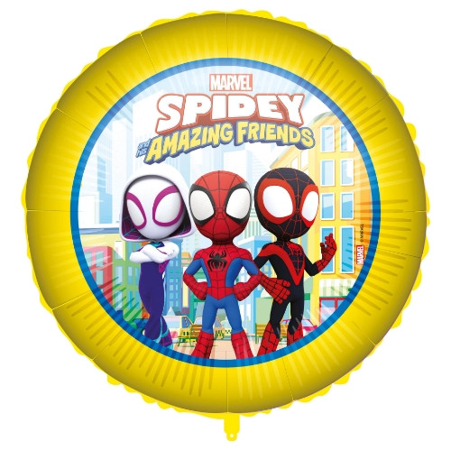 Foliový balonek kruh Spidey a jeho přátelé s těžítkem, 45 cm