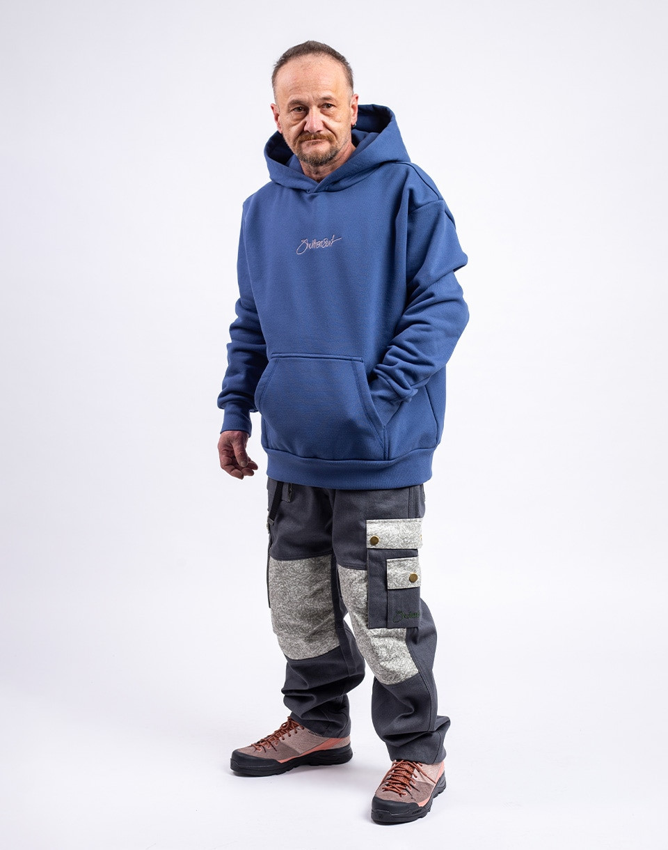 ONE OF XX Sheltersuit Logo Hoody Faded blue S