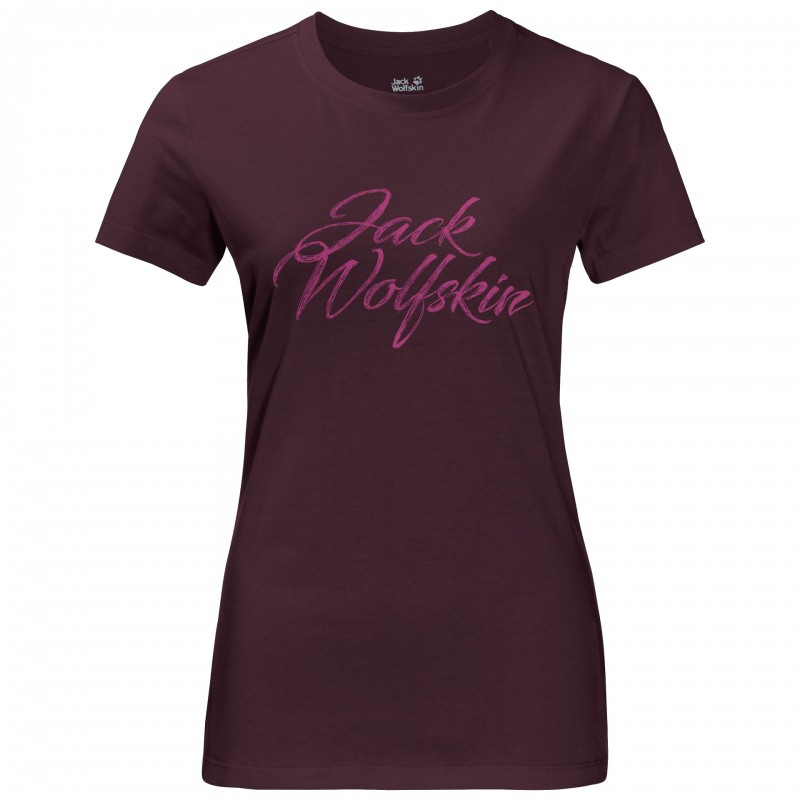 Jack Wolfskin Dámské tričko Jack Wolfskin Brand Burgundy