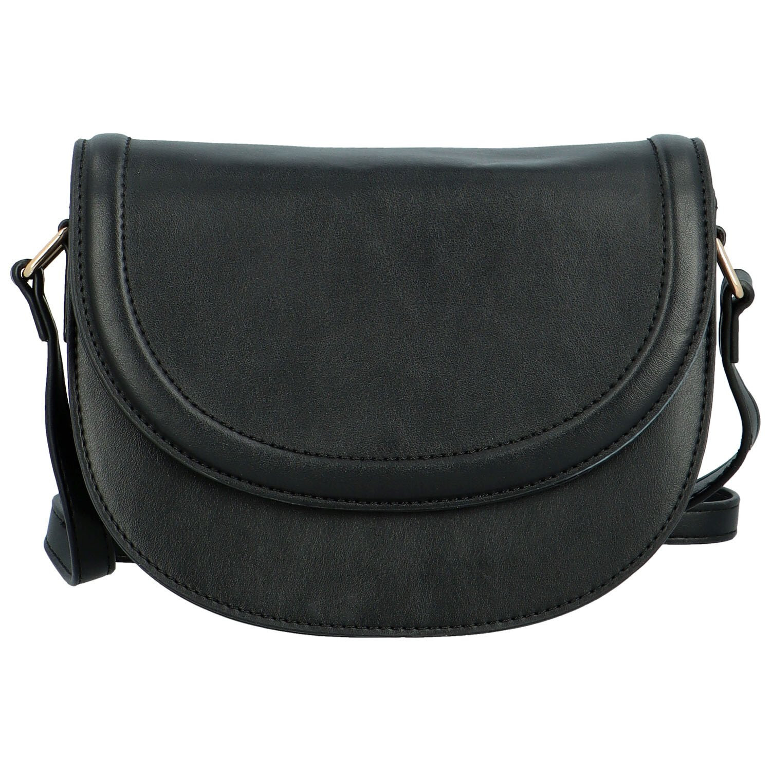 Módní dámská koženková crossbody kabelka Caila, černá