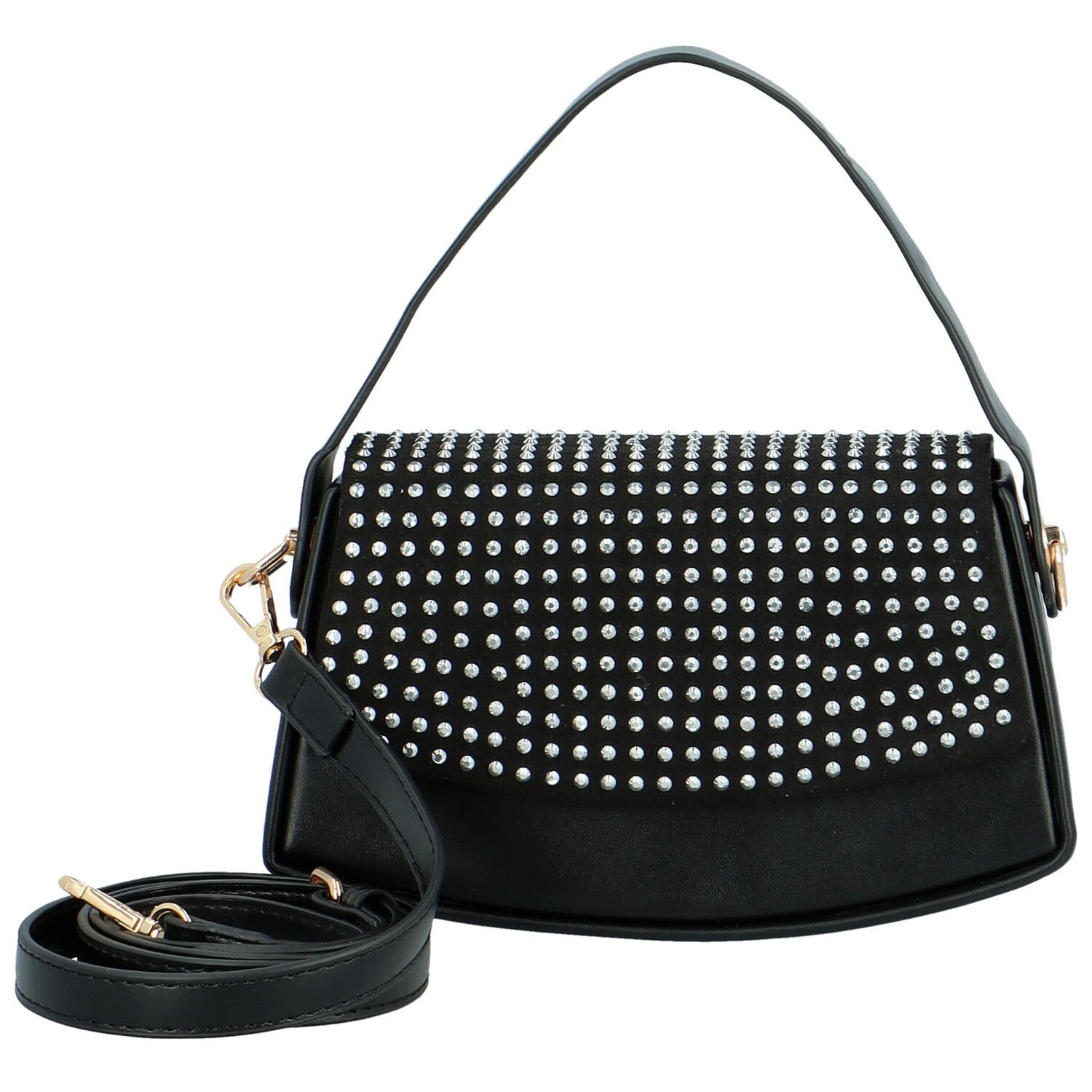 Módní dámská koženková kabelka do ruky Dafila, černá